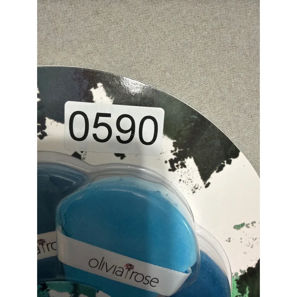 Olivia Rose Beauty Essentials 10 Piece‎ Powder Puffs 5 Large 5 Mini Set Blue